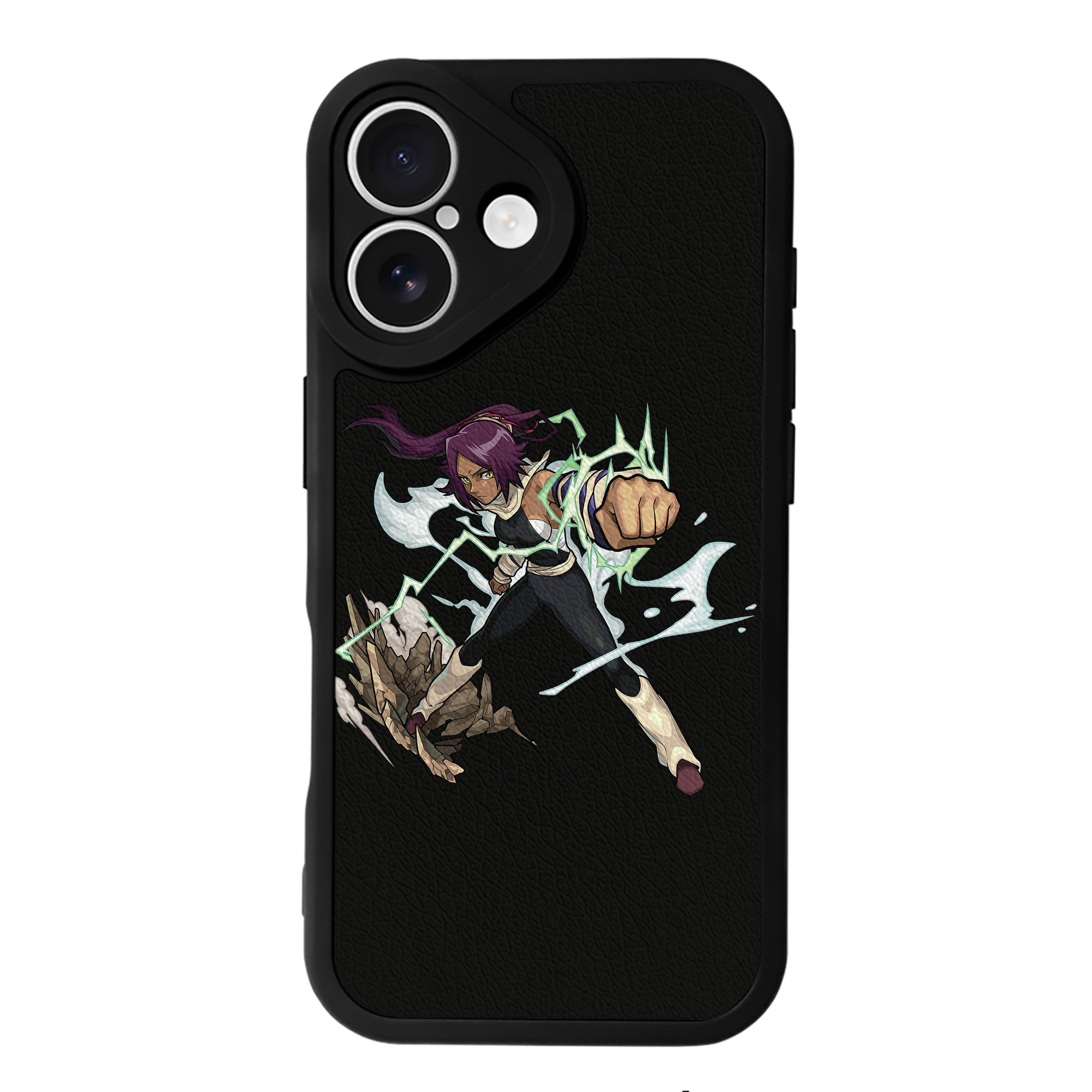 （画像用） ブリーチ 四楓院 夜一（しほういん よるいち） BLEACH Shihouin Yoruichi 【iPhone 16シリーズ対応】シリコンスマホケース（レザー調） 材質：シリコン